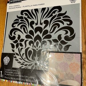 Minds Wall Art Paint Craft home decor stencil floral baroque diy mural utensil